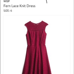 Fern Lace Knit Dress- Burgundy